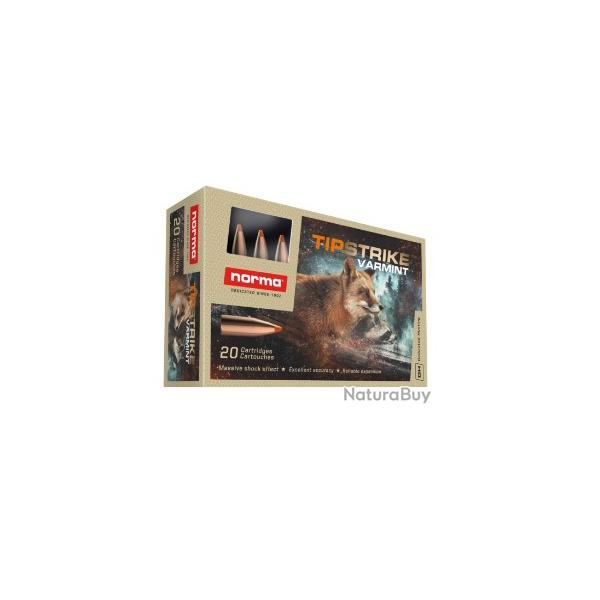 Munitions NORMA cal.222 rem tipstrike 3.6g 55gr par 20