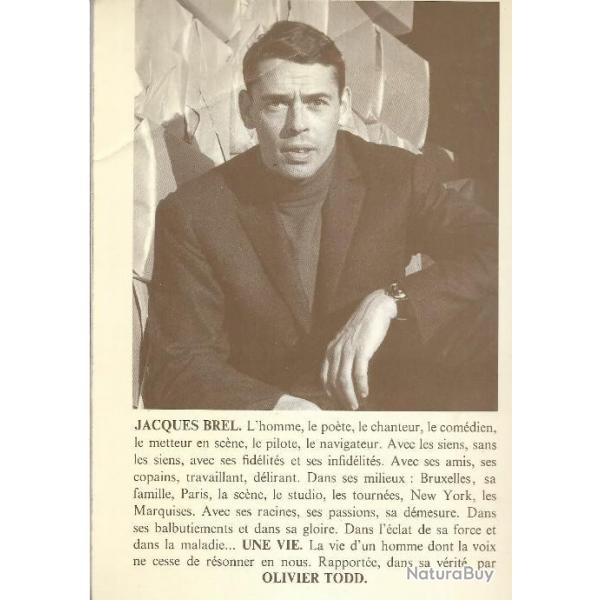 jacques brel une vie d'oliver todd livre de poche