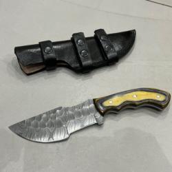Couteau traqueur DRAGON damas forgé 26.5cm