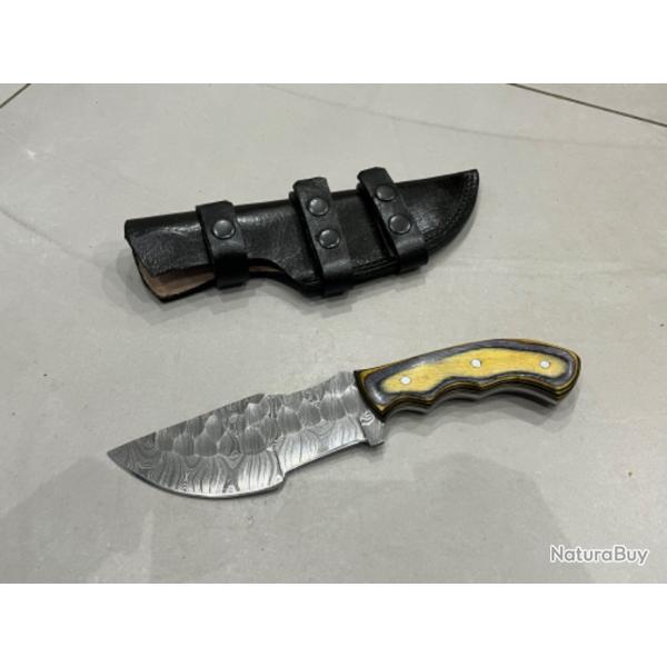 Couteau traqueur DRAGON damas forg 26.5cm