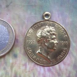 insigne journ&eacute;e 14-18 Journ&eacute;e de Paris 1915 Rouget de l'Isle ORIGINAL WW1