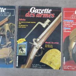 Lot La Gazette des Armes n° 149 151 155 Thompson saga 1986 magazine militaria WWII
