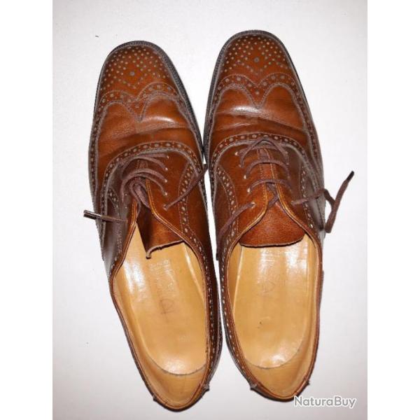 chaussure cuir bally richelieu 8,5 taille 42,5  couleur marron