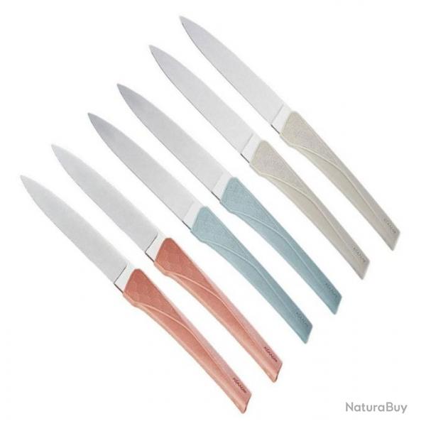 Coffret 6 couteaux de table "Kiana" couleurs panaches [Florinox]