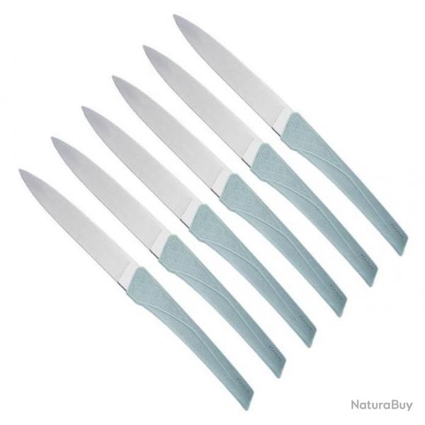 Coffret 6 couteaux de table "Kiana", Couleur sauge [Florinox]