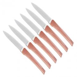 Coffret 6 couteaux de table "Kiana", Couleur terracotta [Florinox]