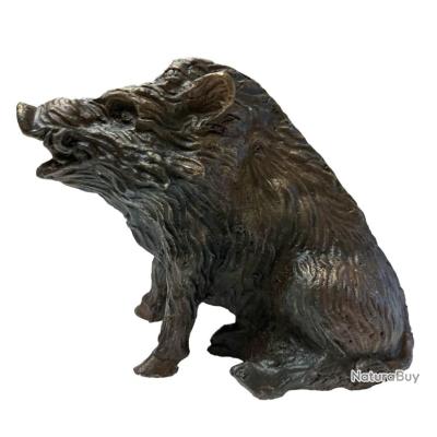 SCULPTURE ANIMALIÈRE BRONZE Sanglier Au Trait Signée Martin Chasse EUR