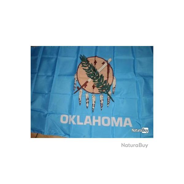 Drapeau "OKLAHOMA" en nylon trs pais ! Country, Cowboy, Old Time ...