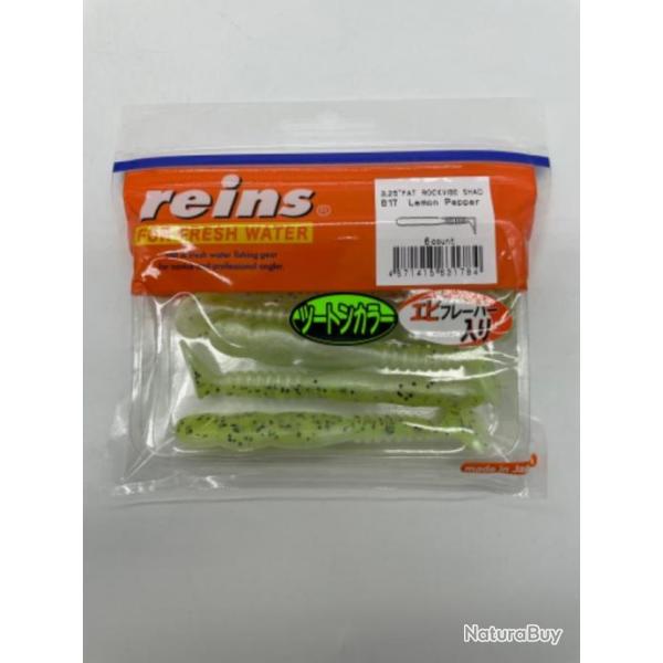 Leurres souples reins rockvibe Shad lemon pepper 3,25