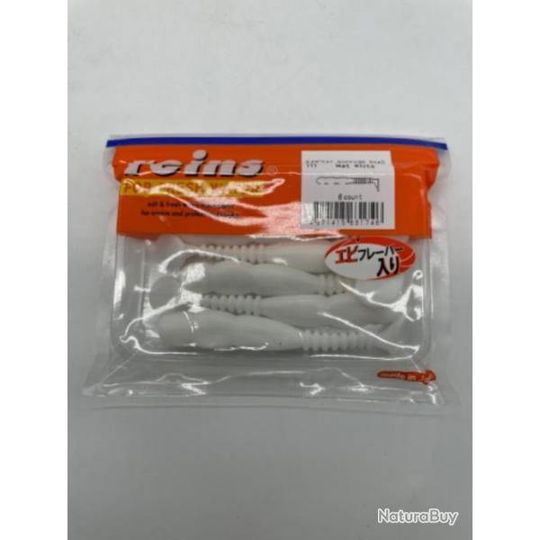 Leurres souples reins rockvibe Shad mat white 3,25