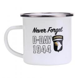 Tasse émaillée D-Day 1944 (Couleur Blanc)