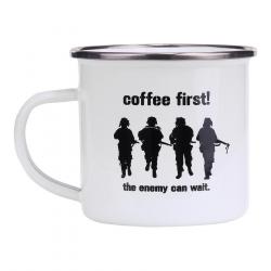 Tasse émaillée Coffee First (Couleur Blanc)