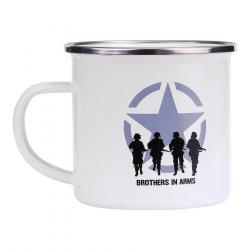 Tasse émaillée Brothers in Arms (Couleur Blanc)