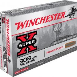 20 CARTOUCHES WINCHESTER 308W POWER POINT 180GR