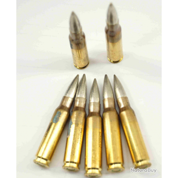 Vrac de 500 munition 308 win nato de surplus armee allemande FMJ 9.42g 139 grs en stock