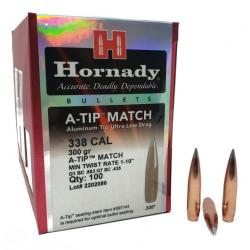 100 OGIVES HORNADY A TIP MATCH CAL 338 300GR