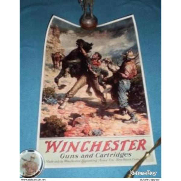 Petit poster reproduction ! Collection , Cowboy, Country,Old Time,WINCHESTER (2)