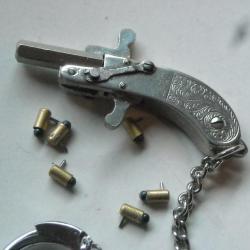 Pistolet maus  2 mm à broche système LEFAUCHEUX + 6 cartouches à balle plomb