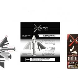 Lames de rechange pour pointes de chasse QAD Exodus 125 grains Swept blades