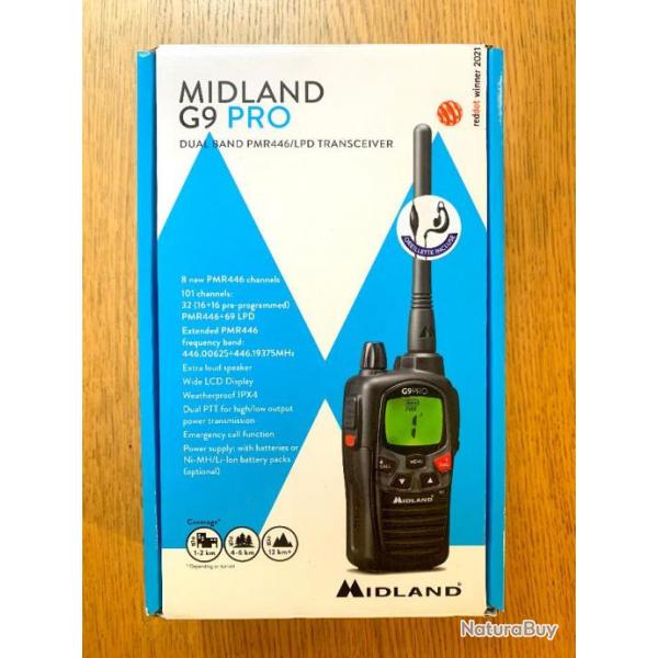 Midland Talkie-Walkie G9 PRO avec Oreillettes