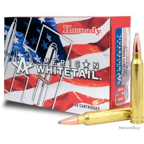 Munitions HORNADY cal.300wm 150gr interlock american whitetail par 20