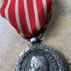 médaille commémorative 1859 campagne Italie second empire empereur Napoléon III argent