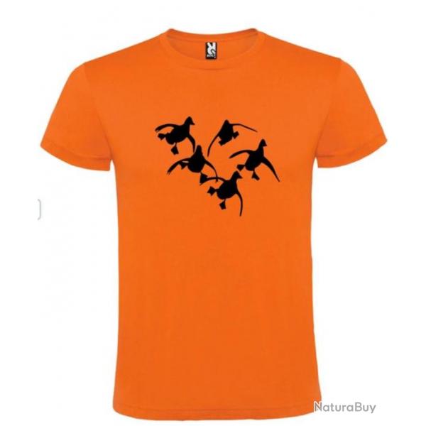 T-shirt 100 % coton motif canard votre t-shirt chasse spciale Personnaliser
