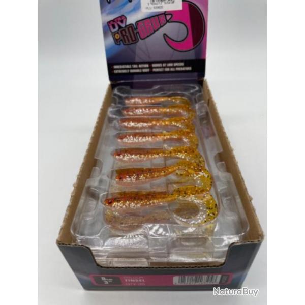 Leurre souple Fox Rage pro grub 8 cm tinsel