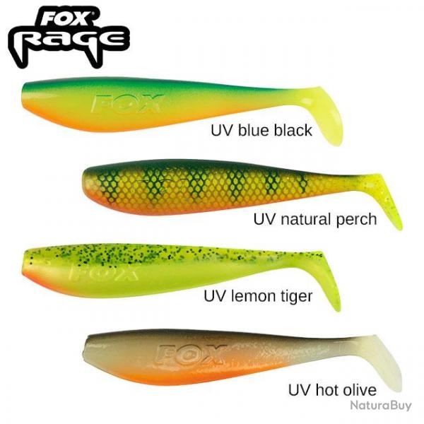 Leurre Souple Fox Rage Zander Pro Shad 16cm UV Blue Black