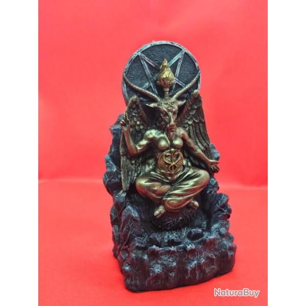 Porte-brleur d'encens  reflux occulte Baphomet Ornement gothique 18 cm