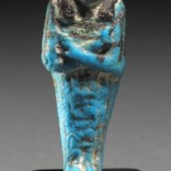 Égypte Antique : Ushabti faïence, nouvel empire. EGYPTIAN NEW KINGDOM USHABTI (1295 - 1070 av JC)