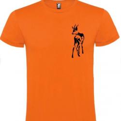T-shirt 100 % coton motif brocard votre t-shirt chasse spéciale battue Personnalise  PUB VOIR