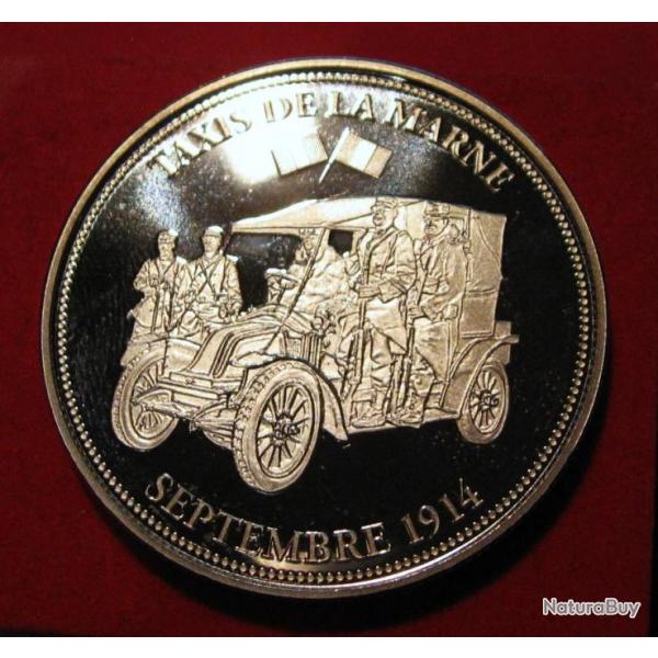 medaille "taxis de la Marne" diametre 41 mm  poids 30 grs