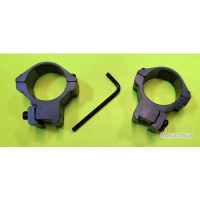 Paire De Colliers De Montage En Aluminium – Haut Rail 11 Mm, Diamètre 30 Mm