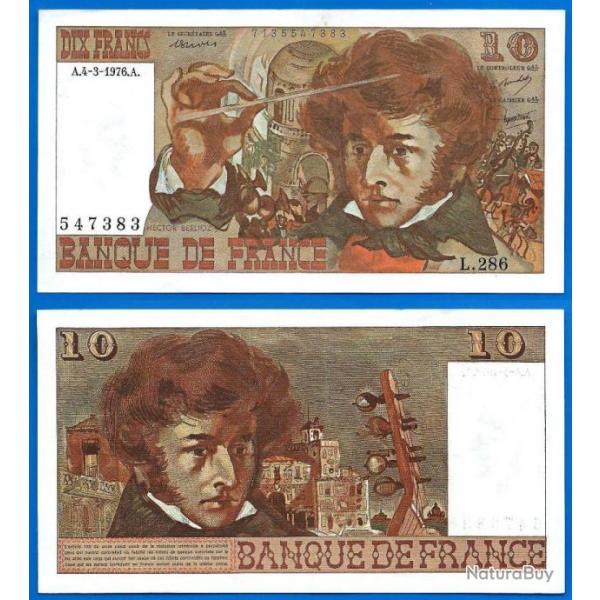 France 10 Francs 1976 Serie L Hector Berlioz Billet Franc Frs Frc Frcs