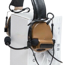 Casque Comtac 3 avec pads en silicone - Dark Earth - FCS/FMA