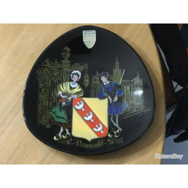 Assiette dcorative en faience Lorraine