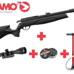 Pack Carabine PCP GAMO Arrow 5.5mm 19.9J + lunette 3-9x40wr + plombs + pompe Gamo