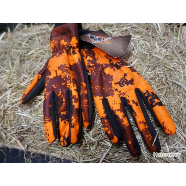 gants pixel orange taille M/L (9) pour main moyenne