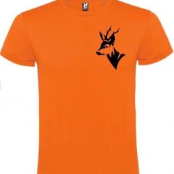 T-shirt 100 % coton tête de brocard  votre t-shirt chasse  Personnaliser