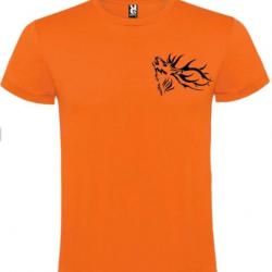 T-shirt 100 % coton tête de cerf   votre t-shirt chasse  Personnaliser