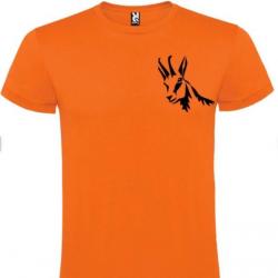T-shirt 100 % coton tête de chamois votre t-shirt chasse  Personnaliser