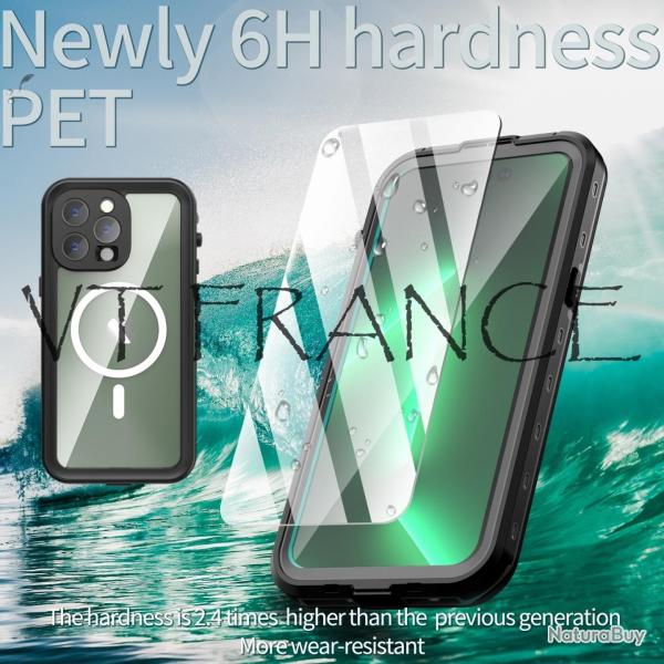 RedPepper Coque Waterproof Anti Choc pour iPhone, Couleur: Au Choix, Smartphone: iPhone 15 Plus