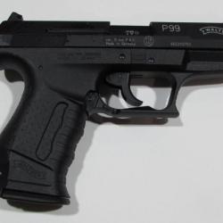 Pistolet semi auto walther P99 cal 9mm a blanc, avec embout lance fusée NEUF