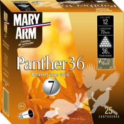 Cartouche Panther 36 cal 12 Mary Arm plomb nickelé-Plomb 4