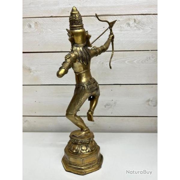 statue Rama Thalande bronze massif 47 cm