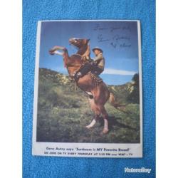 Page publicitaire Gene AUTRY et son cheval "Champion" ! Années '50. Collection.Cowboy,Country,Old