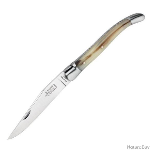 Couteau Laguiole G.David 61912 - Manche façon corne blonde 12cm