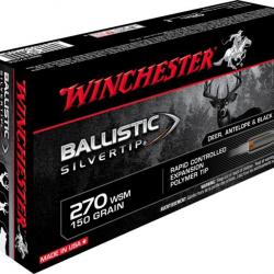 Winchester .270 WSM Ballistic Silvertip 150 gr Boîte de 20