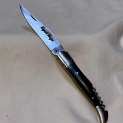 Couteau laguiole 22cm lame et tire bouchon bois de rose